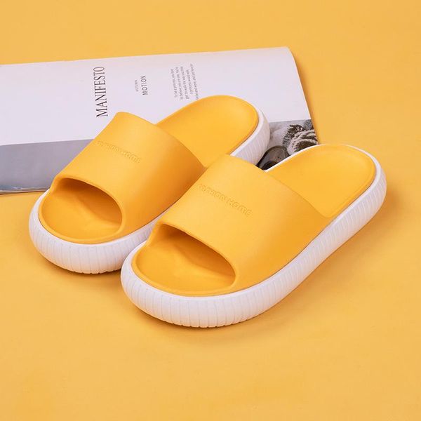 

mazefeng indoor summer men's slippers thick platform women for home shoes anti-slip bathroom slipper floor slides, Black