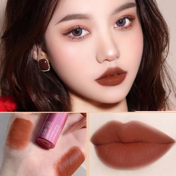 

lip gloss velvety matte lipstick long lasting nonstick cup not fade makeup cosmetics for girl women teea889