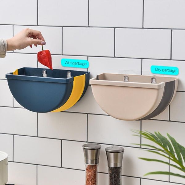 

storage bottles & jars waste bin hanging trash can cabinet door toilet wall mounted folding bathroom cute home baskets cleaning tool