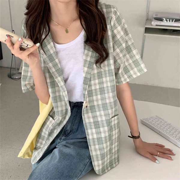 

women's hoodies & sweatshirts hzirip retro plaid shirt for women, casual female shirt, tight sleeve, loose high street style, work fash, Black