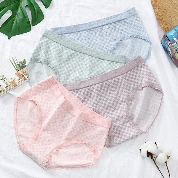 

women's panties explosive middle waist seamless underwear silver ion antibacterial breathable pure cotton crotch briefs fem, Black;pink