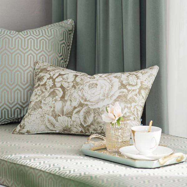 

cushion/decorative pillow floral cushion cover european pastoral cotton chair sofa modern home decor rectangle drop