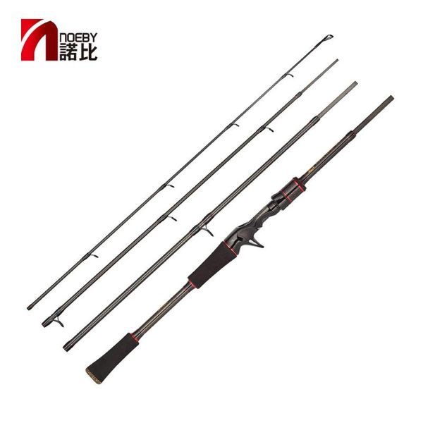 

noeby spinning casting lure fishing rod 4 section 1.98m 2.13m 7-28g weight sic guide eva handle for pike baitcasting boat rods