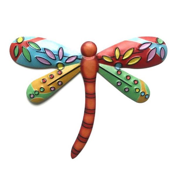 

decorative objects & figurines metal iron pendant garden indoor or outdoor multicolor art strong and durable dragonfly wall hanging