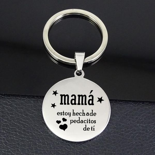 

keychains selling mama keychain high polished stainless steel keyring jewelry factory price for mother yp6858, Silver