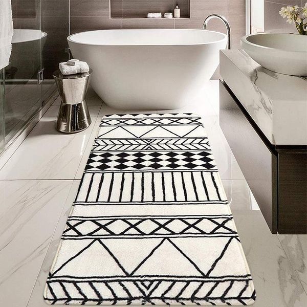 

nordic rectangular bathroom absorbent floor mat thicken lamb velvet rug household living room bedroom soft carpet 50*160cm bath mats