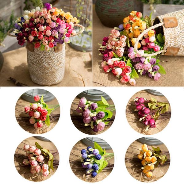 

decorative flowers & wreaths rose artificial for home wedding car decoration diy bridal flower fake
