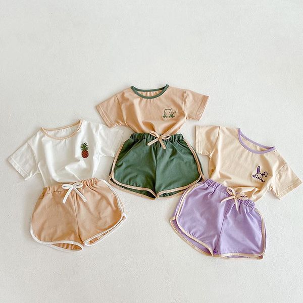 

clothing sets princess baby girls clothes summer cotton short sleeve t shirt + shorts 2pcs children suit girl outfits, White