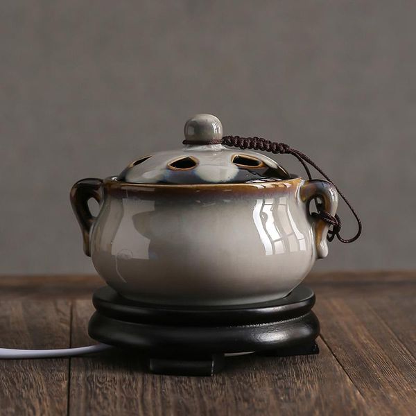 

fragrance lamps 2021 220v timer thermostat essential oil burner aroma diffuser sandalwood powder censer for yoga meditation home decor