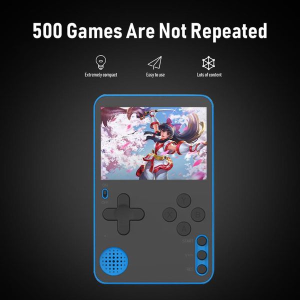 

portable game players rs-60 ultra thin retro player 2.4 inch handheld console with 500 games not repeated video