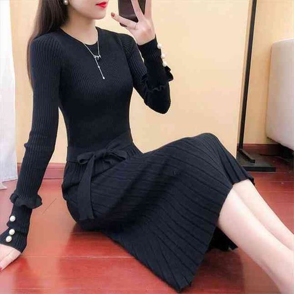 

spring autumn fashion casual women dress long sleeved party, Black;gray