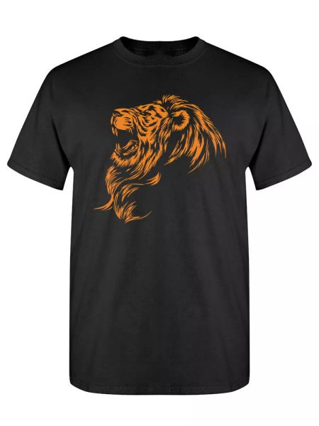 

roaring lion graphic tee men's -image by shutterstock, White;black