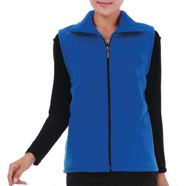 

women's vests ie women fleece vest volunteer activity uniform full zipper mountain, Black;white