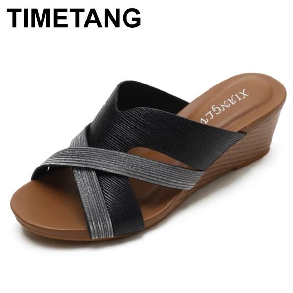 

slippers timetangwomen's slides bling sequins summer gladiator shoes beach female outside leisure, Black