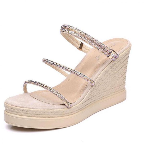 

sandals 2021 summer ctystal fashion 9cm wees women's sandals, Black