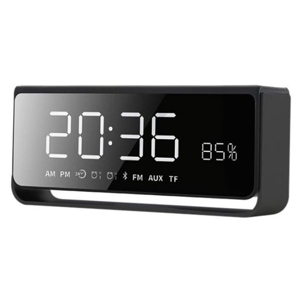 

rise-ge-8 mini bluetooth speaker stereo smart with alarm clock function fm radio portable speakers