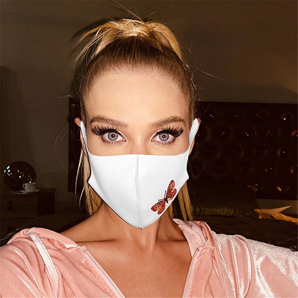 

2021 summer new butterfly printing decorative mask yx1325