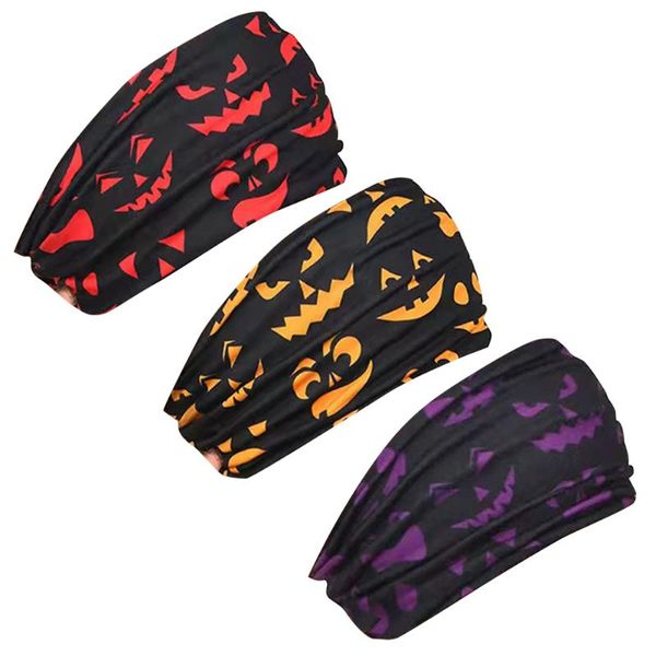 

cycling caps & masks bohemia wide stretch women headbands turban sports boho tie dye yoga sport headband sweatband forehead protection, Black