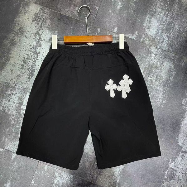 

brand crosin correct ch crosin vintage cross leather embroidered quick dry shorts men's elastic waist tide brand loo ovjl, White;black