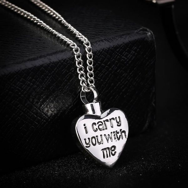 

pendant necklaces cremation jewelry with silver plated heart shaped memorial urn necklace ahes keepsake for unisex