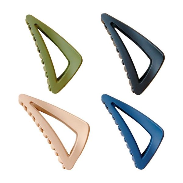 

hair clips & barrettes clip for women triangle matte color durable lovely colorful french design non-slip fashion accessories, Golden;silver