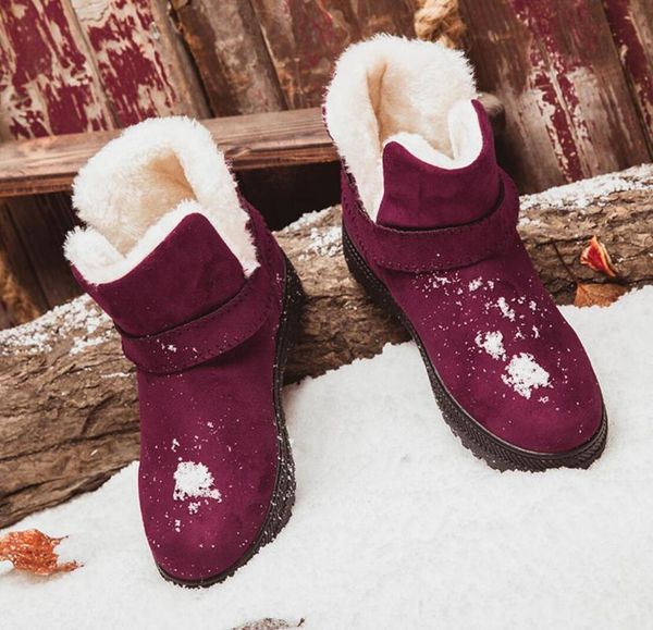 

boots luxury women 2021 fashion waterproof snow winter shoes casual lightweight ankle botas mujer warm, Black