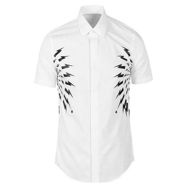 

men's casual shirts 2021 men classic neil barrethunder fashion cotton shirt pocket short sleeves s 2xl #a8, White;black
