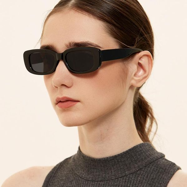 

sunglasses retro cat eye men women brand design narrow rectangle sun glasses for male female vintage small uv, White;black