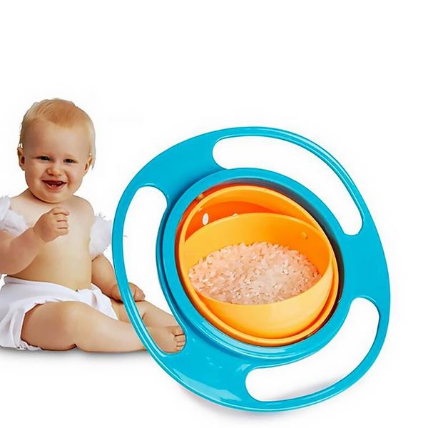 

bowls universal gyro bowl dishes anti spill smooth 360 rotation gyroscopic for baby kids spill-proof solid feeding