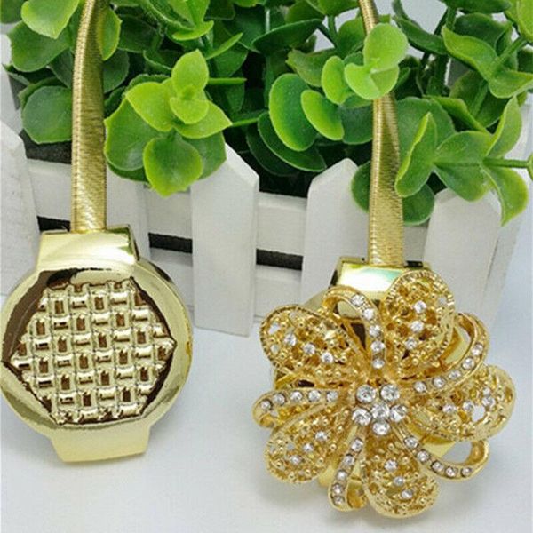 

other home decor magnetic crystal flower retractable curtain tie backs clips drapery bind holder