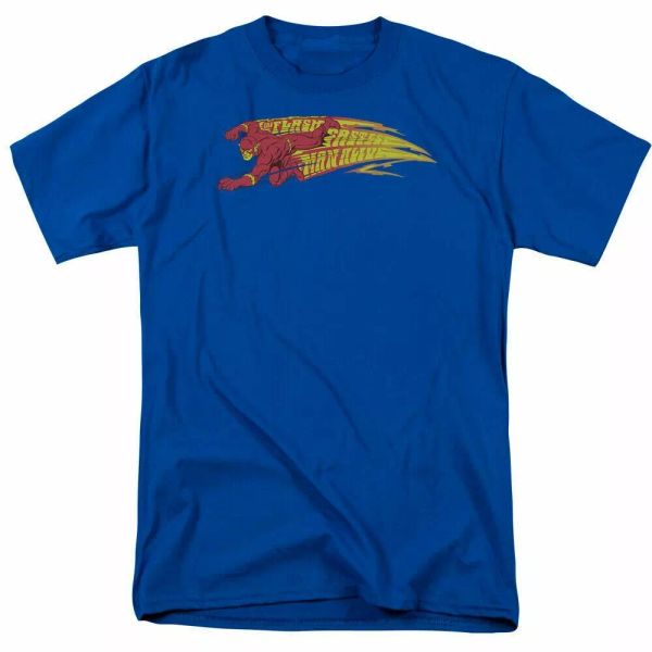 

the flash fastest man alive t shirt mens licensed dc comics tee royal blue, White;black