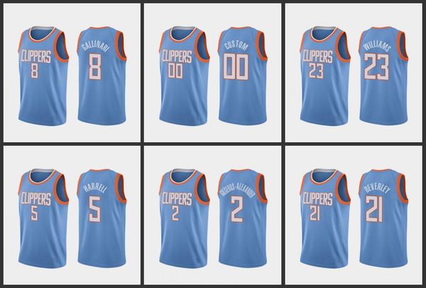 

los angelesclippersmen lou williams shai gilgeous-alexander danilo gallinari montrezl harrell 2020 custom jersey, Black