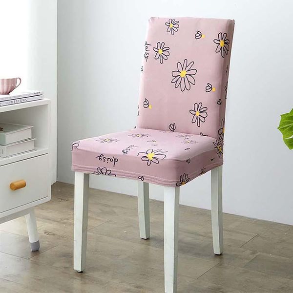 

printing dining chair cover spandex elastic wedding party protector covers removable washable slipcover stretch seat
