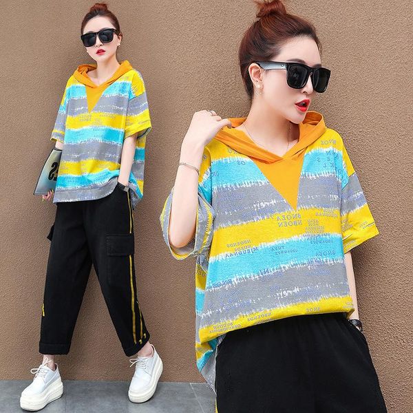 

two piece set t shirt hoodies women clothes tracksuit korean outfits trendy luxury sweatshirts female loungewear matching suit women's, White