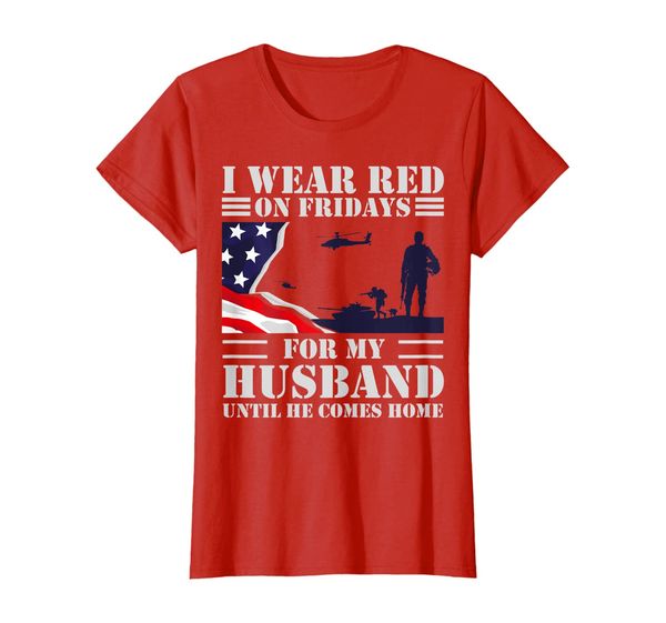 

womens red friday husband remember everyone deployed t-shirt gift, White;black