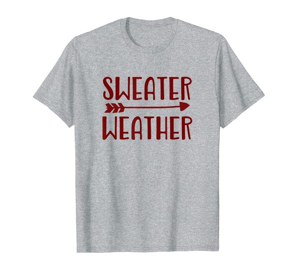 

sweater weather thanksgiving fall gift autumn t-shirt, White;black