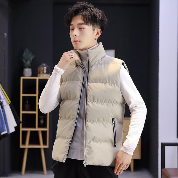 

men's vests standself brand vest jackets men casual coats man cotton thicken waistcoat autumn winter fashion male, Black;white