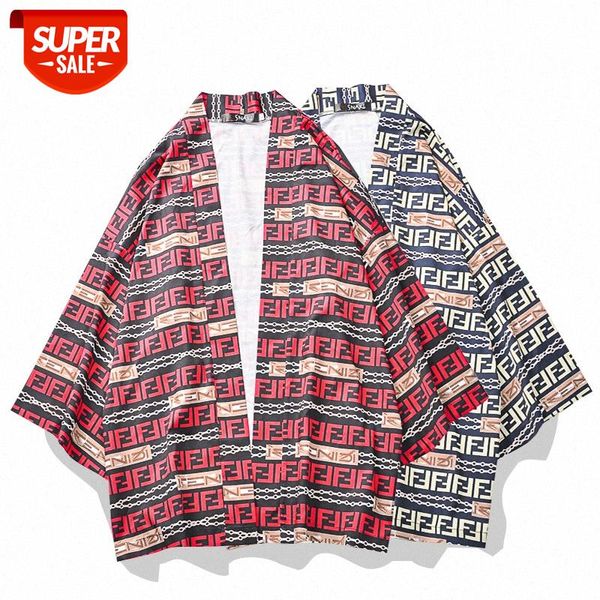 

ss chinese style three-quarter sleeve cardigan men's thin retro japanese kimono robe men #ds1k, White;black