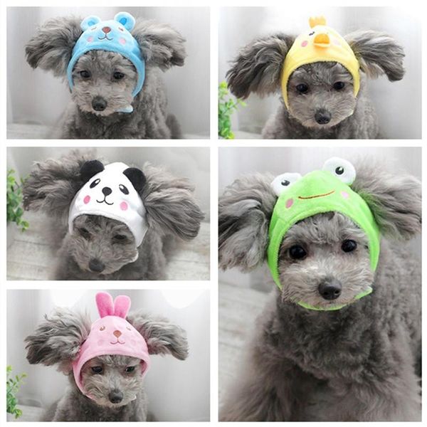 

dog apparel 10pc/lot animal design pet caps for puppy teddy hat grooming accessories