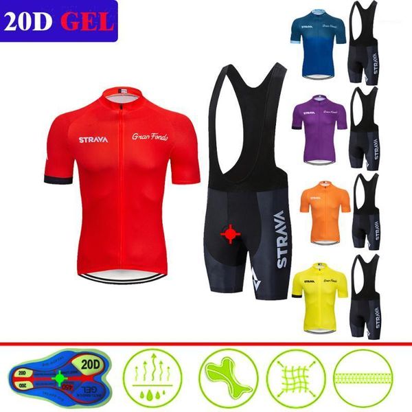 

strava cycling clothing bike jersey quick dry bicycle clothes mens summer team jerseys 20d shorts set1, Black;blue