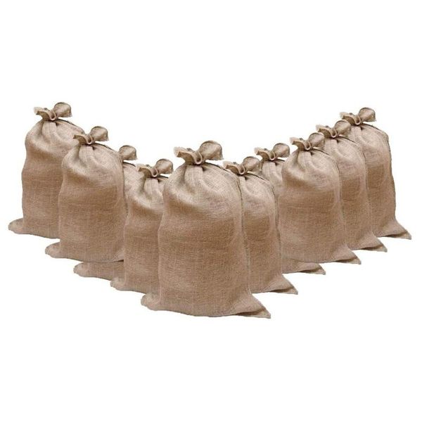 

storage bags 10pcs creative filling deluge control protect stable disaster jute sandbag durable burlap hessia