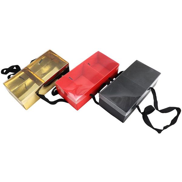 

gift wrap double grids paper box for holding flowers or chocolates other gifts visible from pvc lid happy valentines' day