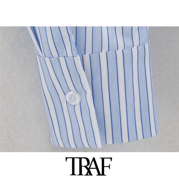 

2021traf women chic fashion with knot striped pleated mini dress vintage long sleeve irregular female dresses mujer, Black;gray