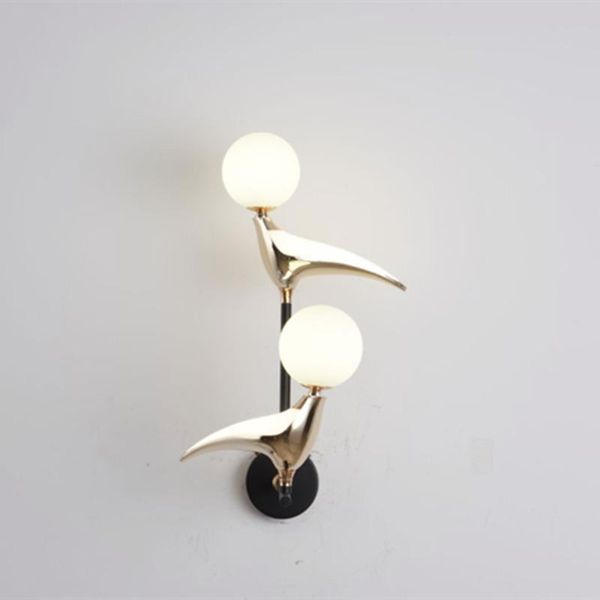 

wall lamps nordic loft creative magpie bird bedside led lamp modern bedroom kitchen cafe decoration sconce lights
