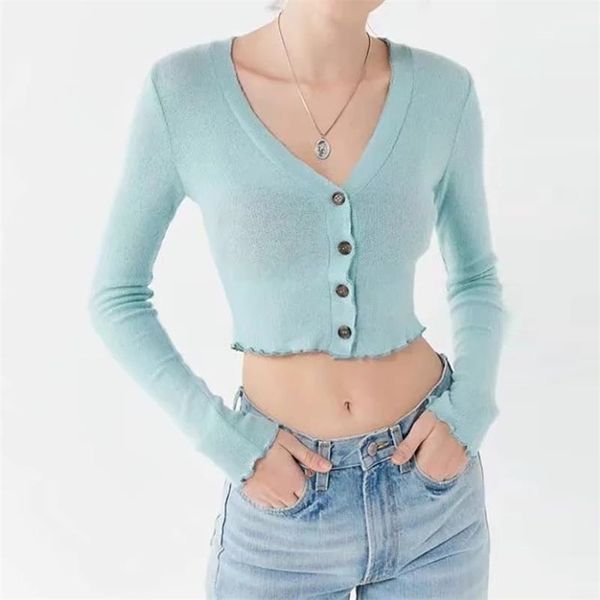 

crop womens and blouses streetwear cardigan shirt blusas casual ladies ruffle blouse korean women clothes 210521, White