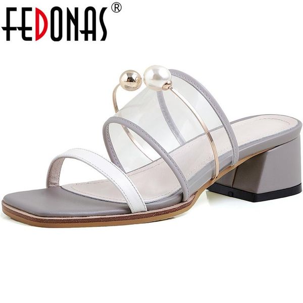 

sweet pearl decoration shoes for women sandals 2021 summer fashion high heels basic party woman, Black