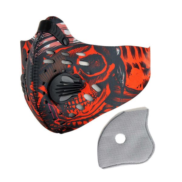 

sports mascarillas cycling face masque windproof breathing mouth masqu activated carbon dust masque +filter halloween cosplay