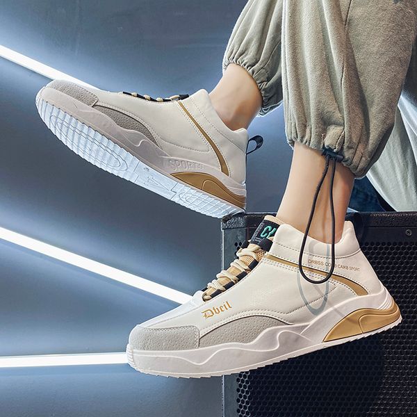 

2021 fashion mens shoes thick soled waterproof zapatos de hombre antislip mens trainer heighten lightweight tenis masculino