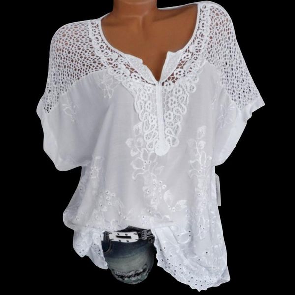

women's blouses & shirts ladies women summer blouse short sleeve and vintage blusas roupa feminina bluzka damsk, White