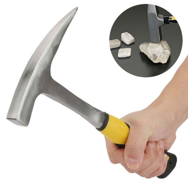 

steel rock pick hammer with pointed tip double head flat mouth geological survey brick duckbill hand tools